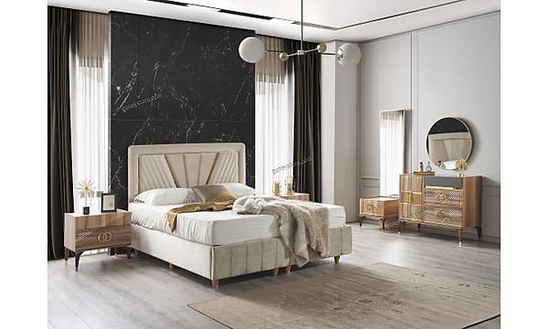 nar 6 Kapakl Komple MDF Yatak Odas Takm