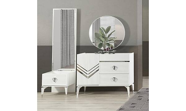 Derya 6 Kapakl Komple MDF Yatak Odas Takm