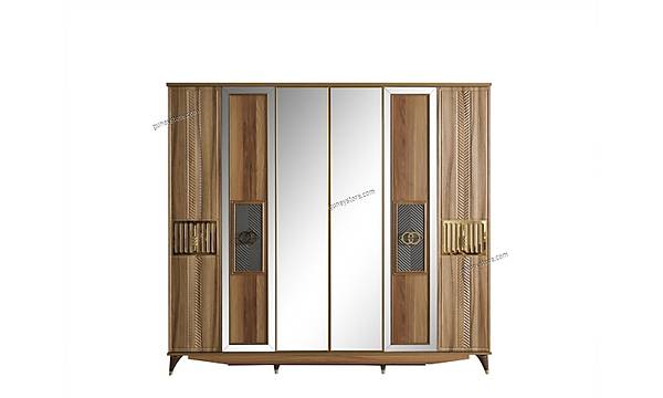 nar 6 Kapakl Komple MDF Gardrop