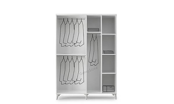 Sport 4 Kapakl Komple MDF Gardrop