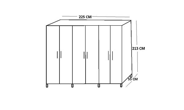Sport 6 Kapakl Komple MDF Atlantik am Gardrop