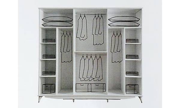 Nergis 6 Kapakl Komple MDF Gardrop