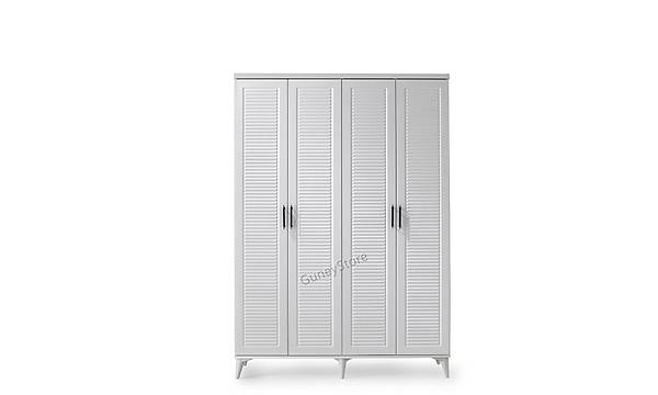Paris 4 Kapakl Komple MDF Gardrop