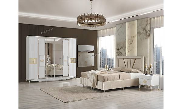 Yakut 6 Kapakl Komple MDF Yatak Odas Takm