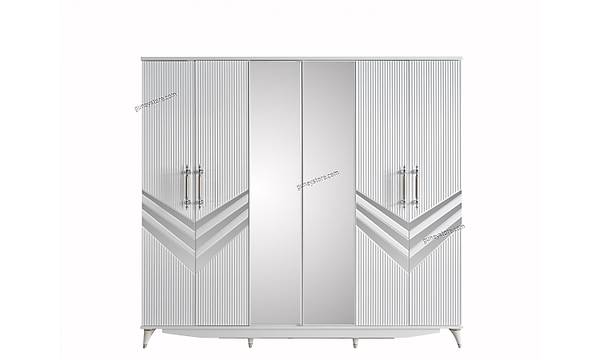 Smbl 6 Kapakl Komple MDF Gardrop