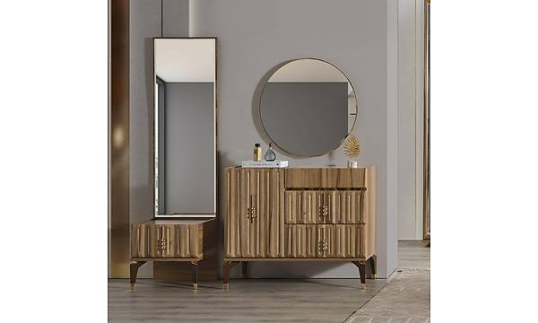 Koza 6 Kapakl Komple MDF Yatak Odas Takm