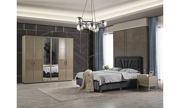 ili 6 Kapakl Komple MDF Yatak Odas Takm