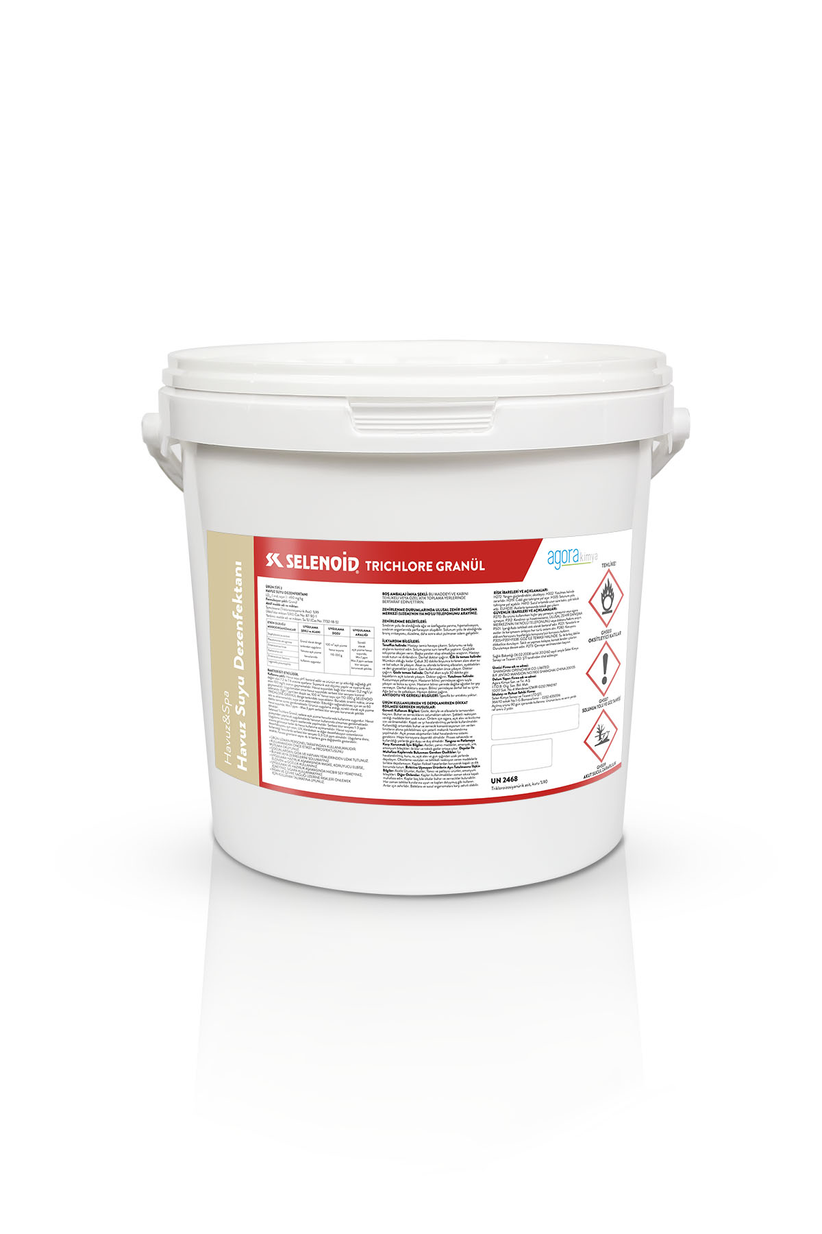 Selenoid Trichlore 90 havuz toz klor 50 kg plus