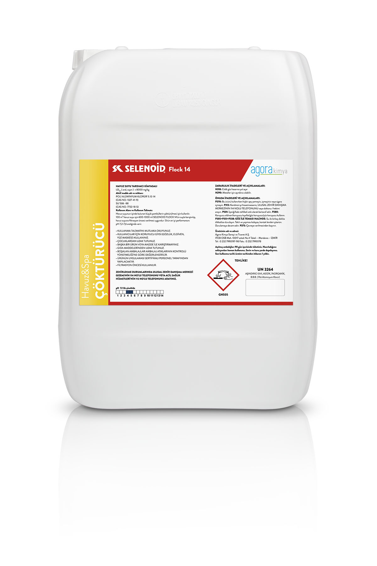 Selenoid Flock 14 havuz çöktürücü 20 L 22 kg