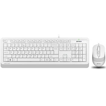 A4 Tech F1010 MM Klavye Mouse Set Beyaz USB