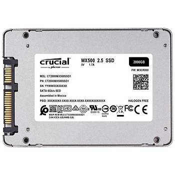 Crucial MX500 2TB SSD Disk CT2000MX500SSD1