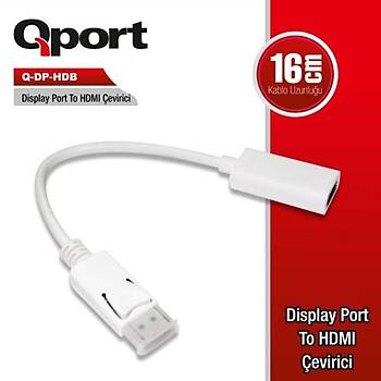 Qport Q-DP-HDB DP To HDMI Çevirici