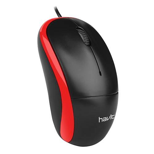 Havit MS851 Kýrmýzý-Siyah Kablolu Mouse