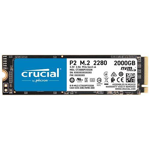 Crucial P2 2TB SSD m.2 NVMe PCIe CT2000P2SSD8
