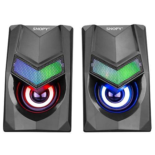 Snopy SN-X25 RGB Ikl 3W*2 Siyah USB Speaker