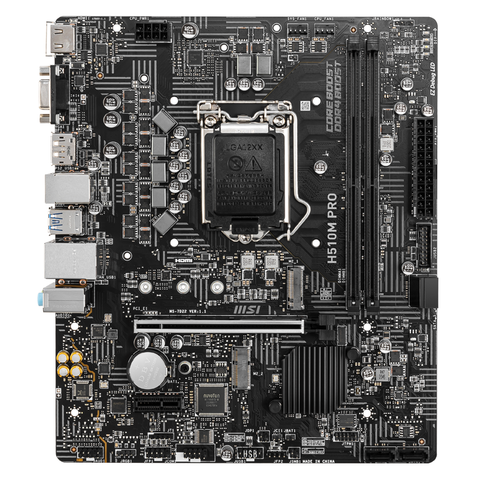 MSI H510M PRO 3200MHz(OC) HDMI M.2 DP mATX 1200p