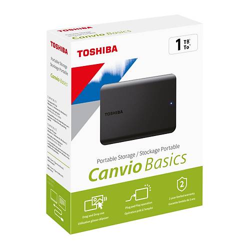 1TB Canvio Basics 2.5" USB3.2 TOSHIBA HDTB510EK3AA (USB2.0 Uyumlu)