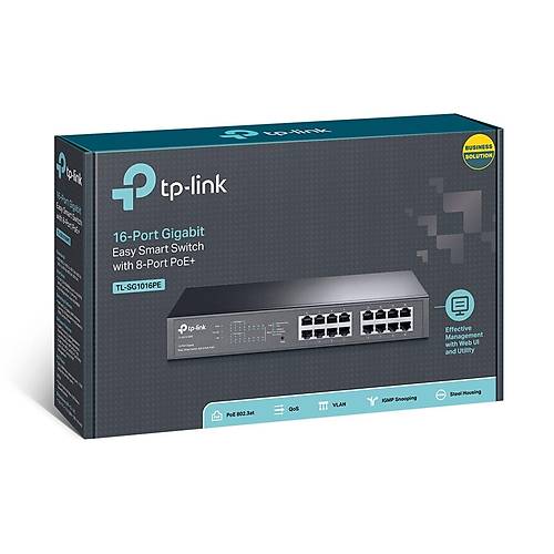 TP-LINK TL-SG1016PE 16PORT 10/100/1000 YNETLEBLR POE SWITCH