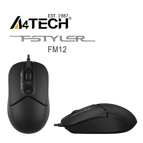 A4 Tech FM12 Mouse USB Siyah 1200DPI