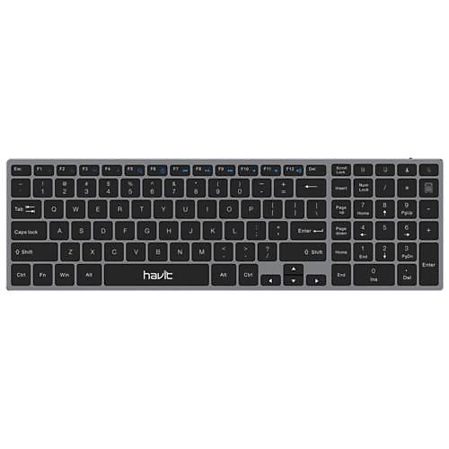 Havit KB263BT Kablosuz Bluetooth Klavye Uzay Grisi