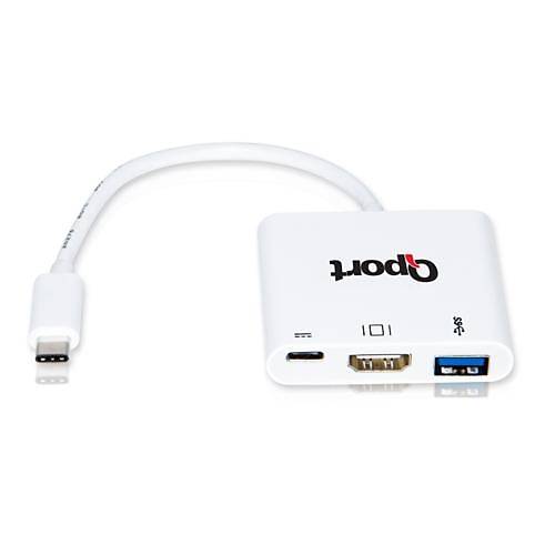 Qport Q-Th03 Type-C To Hdmi 4K+Usb 3.0+Type-C ev.