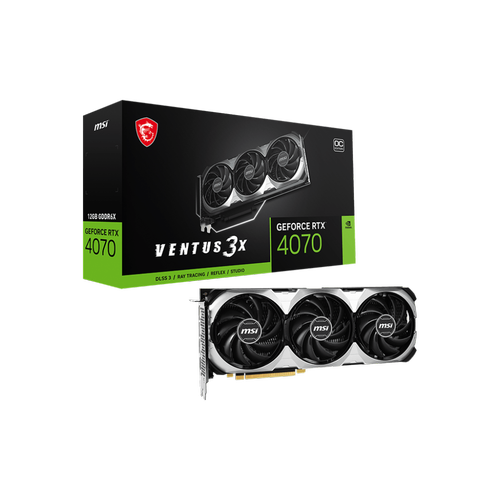 MSI GEFORCE RTX 4070 VENTUS 3X 12G OC 12GB GDDR6X 3XDP HDMI 192Bit 