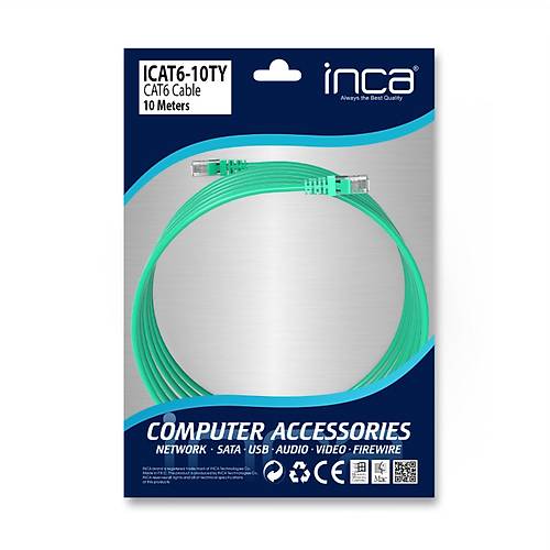 INCA ICAT6-10TG CAT6 NETWORK KABLO10 METRE