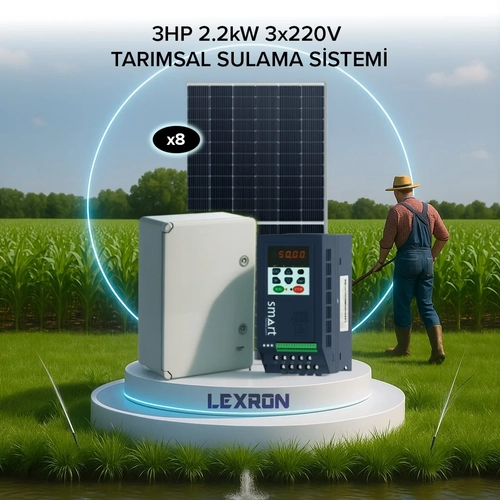 Agro Makine Lexron 3HP 2.2kW (3X220V) Tar�msal Sulama Sistemi Monofaze