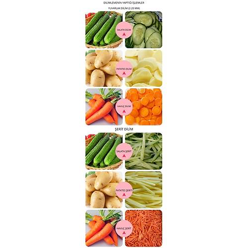 Dalle JQ-100 End�striyel Elektrikli K�p Slice Meyve Sebze Dilimleme Makinas� 600 Kg/Saat