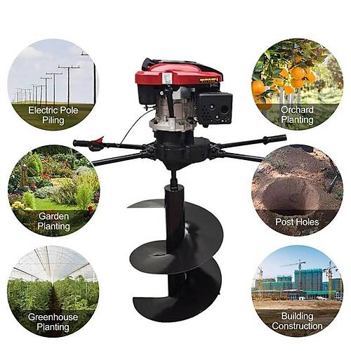 Gardenpro Loncin Motorlu Toprak Burgu Makinas� 7 Hp 300 mm
