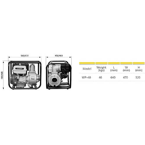 Garden Pro WP-40 Benzinli Su Motoru 13 Hp 4 Parmak