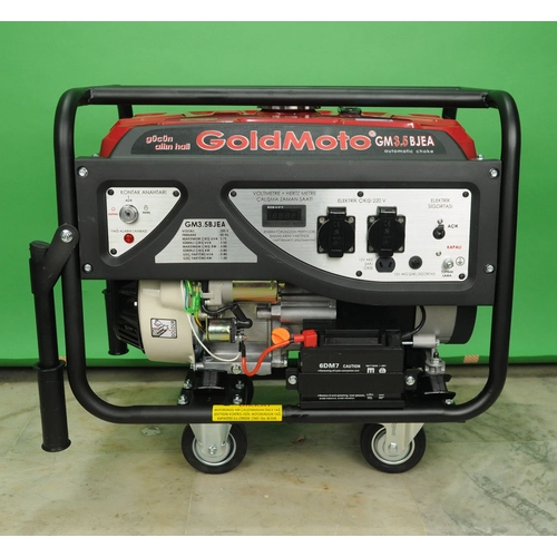 Goldmoto GM3.5BJEA Otomatik Jigleli 3.75kVA Monofaze Mar�l� Benzinli Jenerat�r