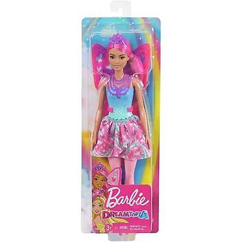 Barbie Dreamtopia Peri Bebekler Mavi Pembe Elbiseli Pembe Saçlı