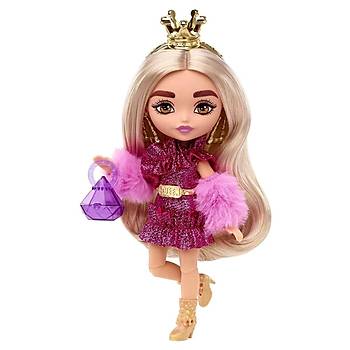 Barbie Extra Mini Bebekler Renkli Parlak Elbiseli