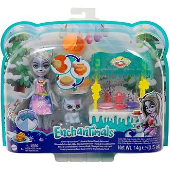 Enchantimals Hawna Husky & Whipped Cream Scak ikolata Stand