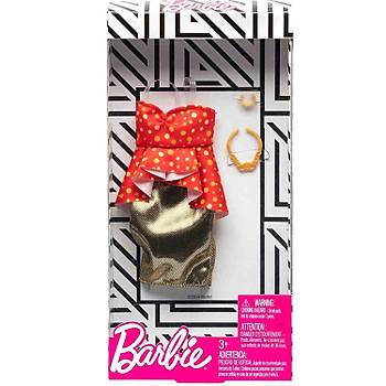 Barbie'nin Son Moda Kyafetleri Krmz Gold Elbise