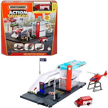 Matchbox Aksiyon Srcleri Oyun Seti Arama Kurtarma Helikopteri