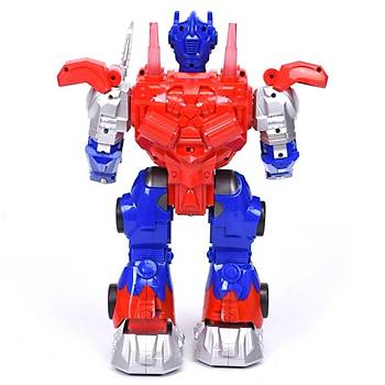 Defa Uzaktan Kumandal Sesli ve Ikl Robot 38 Cm Tower Thunder Krmz