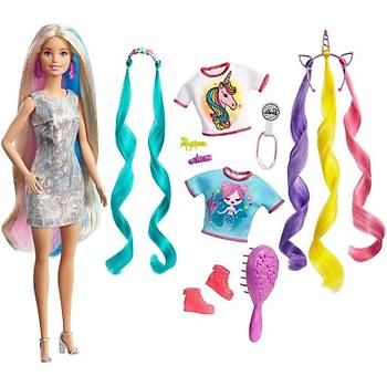 Barbie Rengarenk Saçlar Bebeği