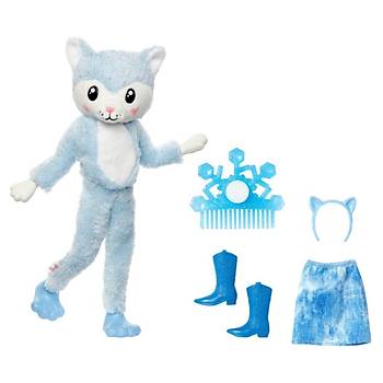 Barbie Cutie Reveal Snowflake Sparkle Bebekler Husky Kpek Yavrusu