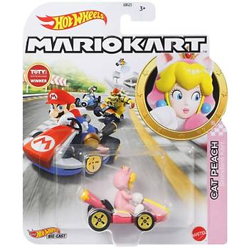 Hot Wheels Mario Kart Karakter Aralar Cat Peach