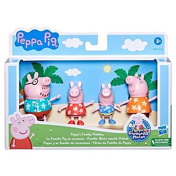 Peppa Pig ve Ailesi 4'lü Figür Seti Yaz Tatili