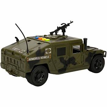 Hero Combat Sesli ve Ikl Askeri Hummer Jeep Yeil