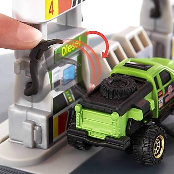 Matchbox Aksiyon Srcleri Oyun Seti Benzin stasyonu