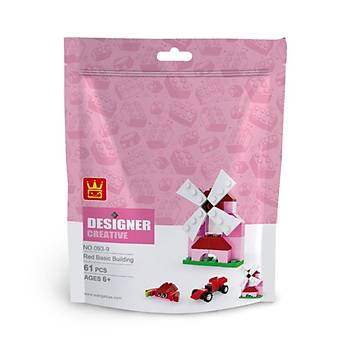 Wange Designer Creative 61 Para Temel Yap Bloklar Pembe Deirmen
