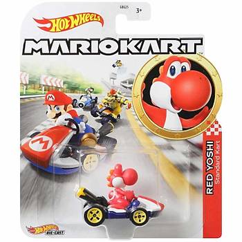 Hot Wheels Mario Kart Karakter Aralar Red Yoshi