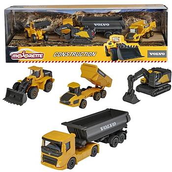 Majorette 1:64 Giftpack 4'l Aralar Serisi Volvo Construction