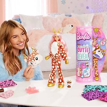 Barbie Cutie Reveal Snowflake Sparkle Bebekler Geyik