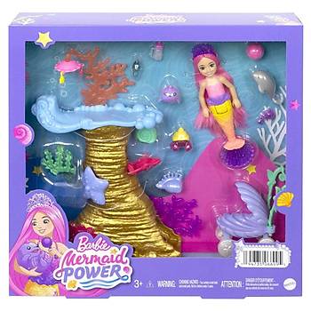 Barbie Chelsea Deniz Kz Bebek, 4 Evcil Hayvan, Mercan Resifi Oyun Alan, Puset ve Aksesuarlar
