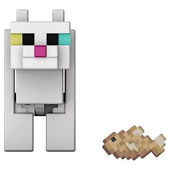 Minecraft Aksesuarl Figrler Beyaz Kedi